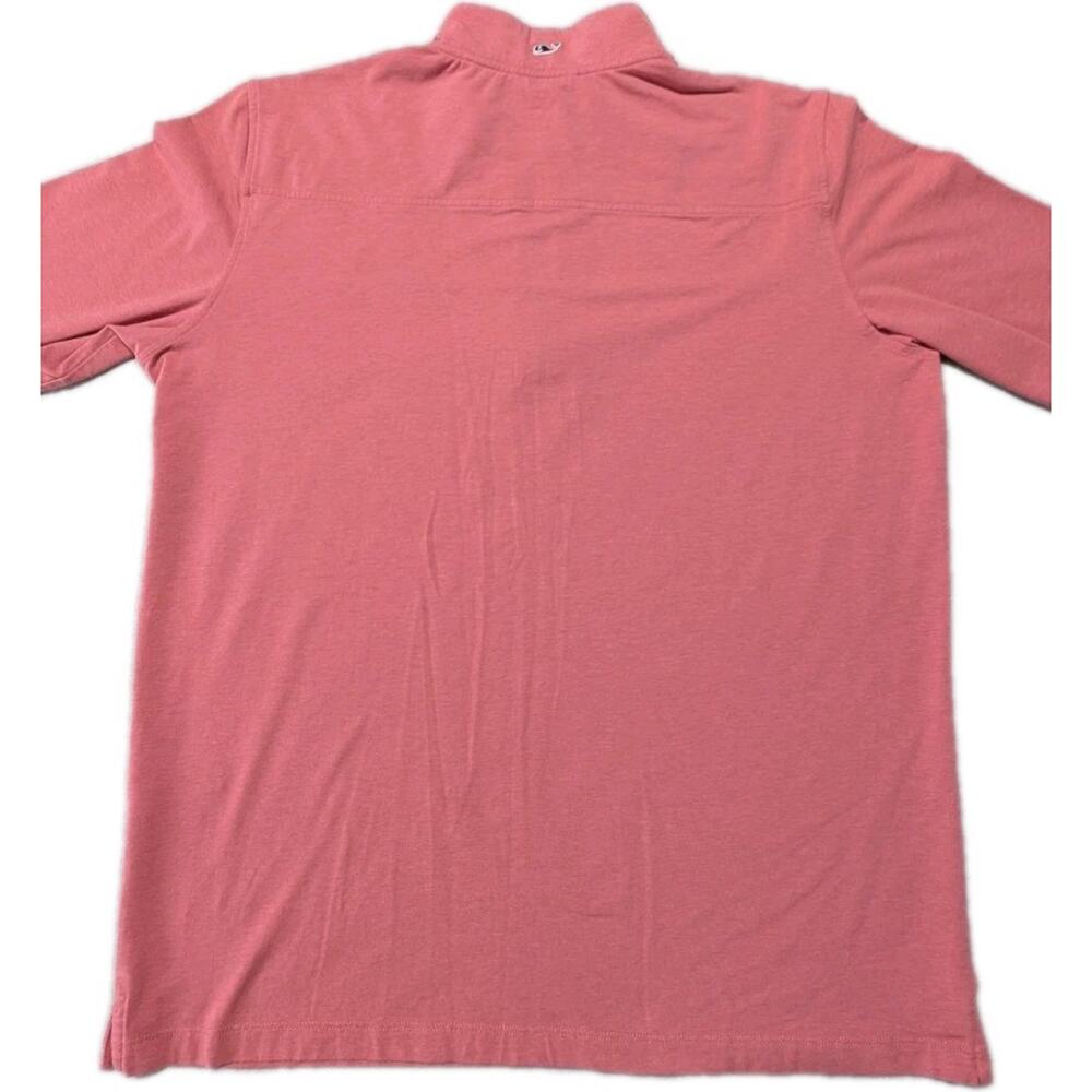 Vineyard Vines Edgartown 1/4 Zip Pullover Men's Size L Coral Pima Cotton Blend - Picture 4 of 11